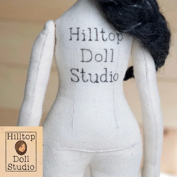 Fabric Doll "Willow" Handcrafted Textile Cloth Heirloom Primitive Doll - Picture 13 of 15